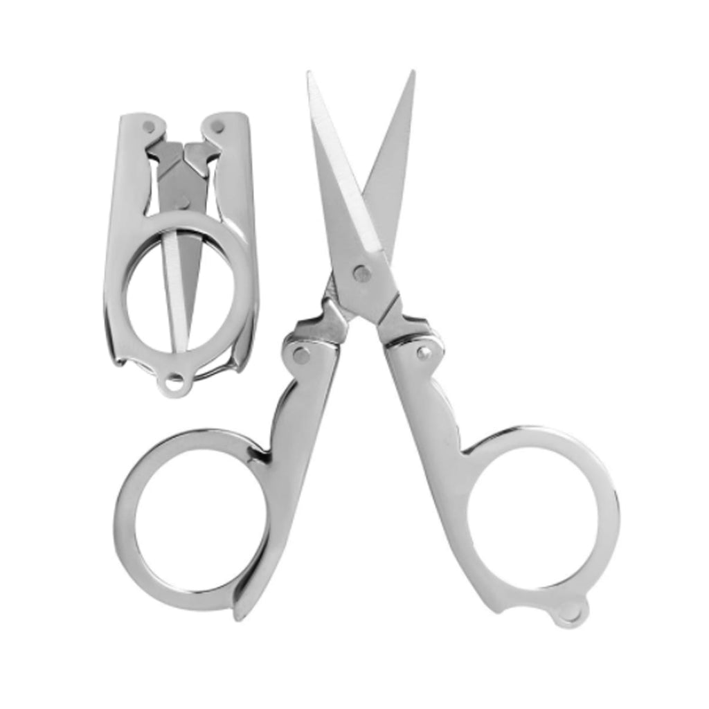 Safe and handy folding scissors, suitable for both children and adults.