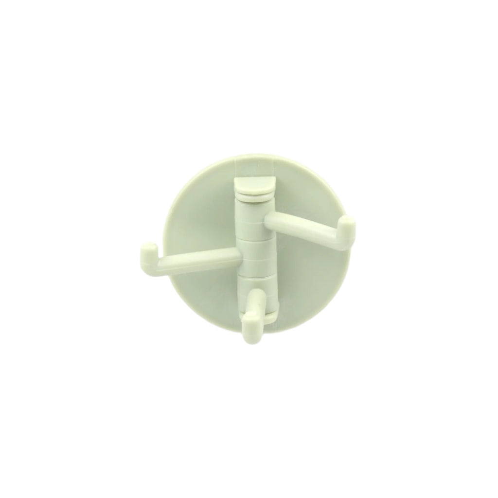 Overview of the 180° foldable punch-free sticky hook, highlighting its flexible design.
