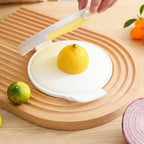 A round food storage container with lid, ideal for kitchen and refrigerator use