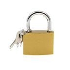 Top-down view of the 38mm solid padlock, highlighting its robust design.