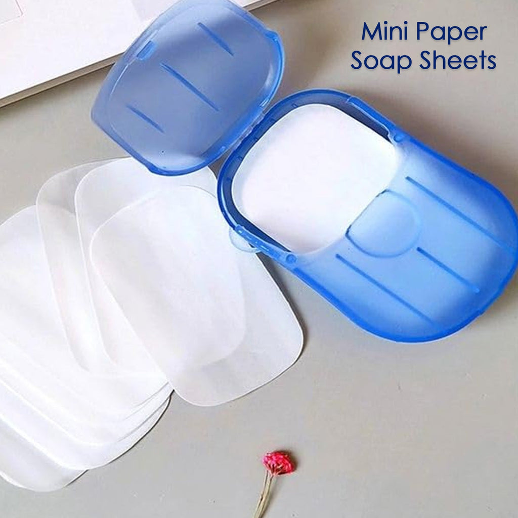 Single travel paper soap sheet dissolving in water for effective hand wash
