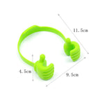Ergonomic side profile of the hand shape phone holder, showing stable design.