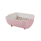 Multicolor rotatable strainer basket, a versatile tool for any kitchen.