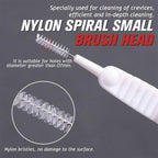Individual small brushes from the set, ideal for intricate shower head cleaning tasks.