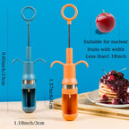 Convenient cherry pitter tool demonstrating ergonomic design for comfort.