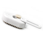 Pet owner using the electric pet hair remover on a dog's fur.