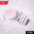 Grooming set with stainless steel nail tools