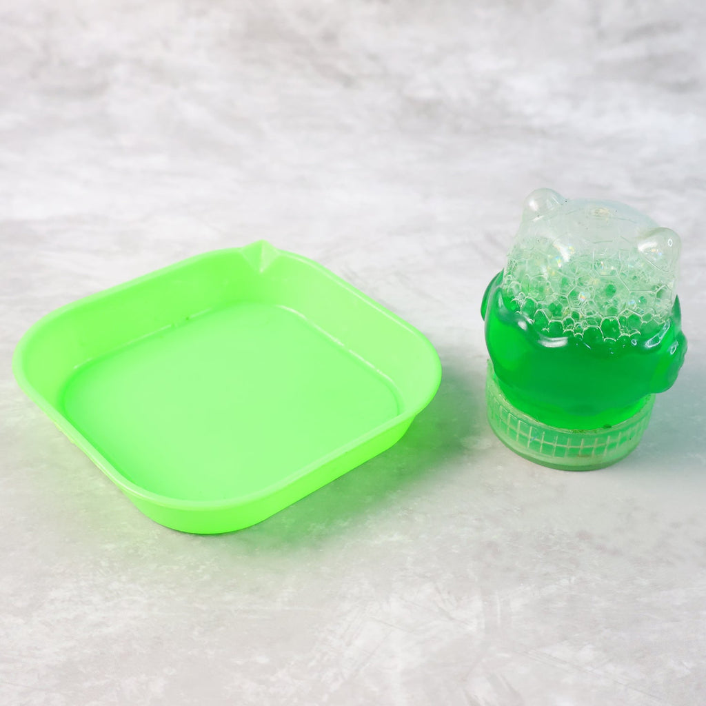 Detailed view of the bubble gun's 32-hole nozzle for high volume output.