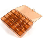 Elegant portable acrylic box with a secure buckle lock, ideal for jewelry.