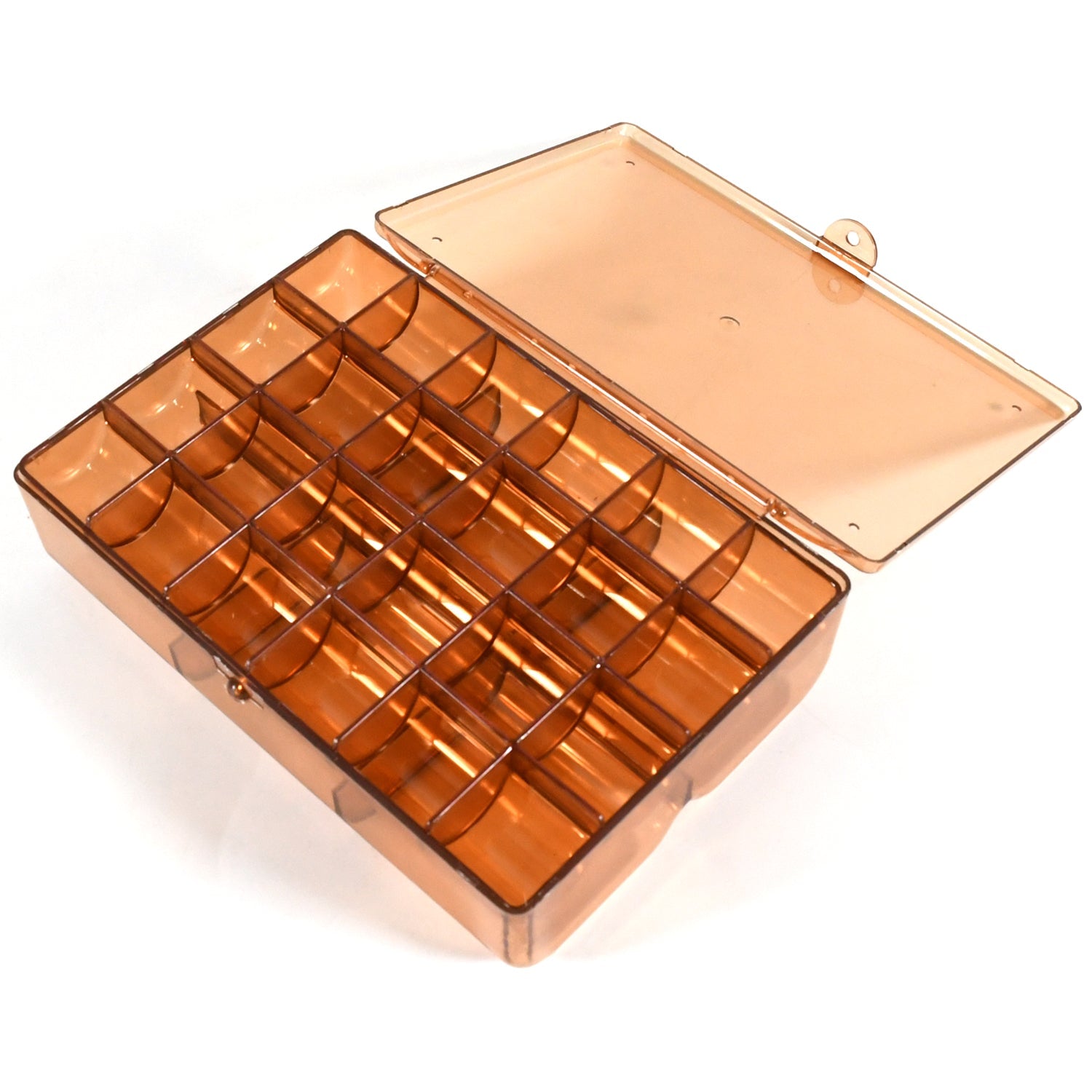 Elegant portable acrylic box with a secure buckle lock, ideal for jewelry.