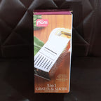 High-quality stainless steel grater and slicer with rust-resistant surface.