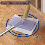 An illustration showing the various surfaces the mini mop can clean.