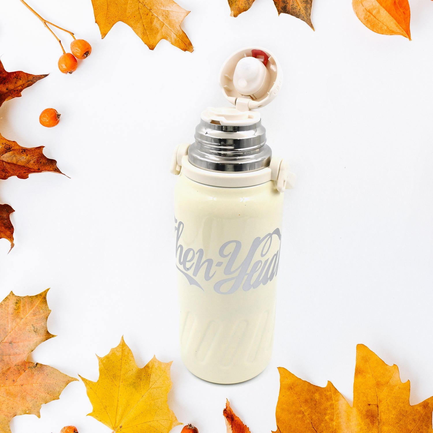 Durable 1200ML stainless steel flask with a stable base for everyday use.