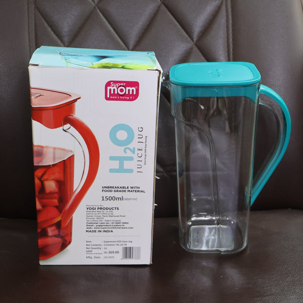 Plastic juice jug 1500ml, durable and leakproof kitchen serveware