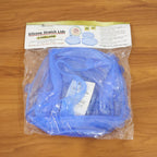 Clear silicone stretch lids protecting leftover food in containers