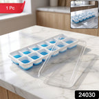 14 grid blue plastic ice cube tray for easy ice making