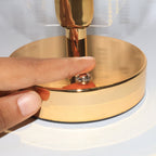 Premium crystal-effect acrylic LED table lamp with warm illumination