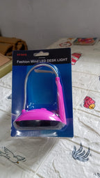 Compact and portable LED desk light featuring a flexible, adjustable arm.
