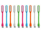 Assorted USB LED Light Lamps in various colors, connected via USB.