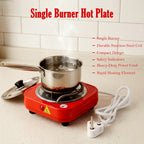 Portable electric hot plate single burner cooking appliance for small kitchens