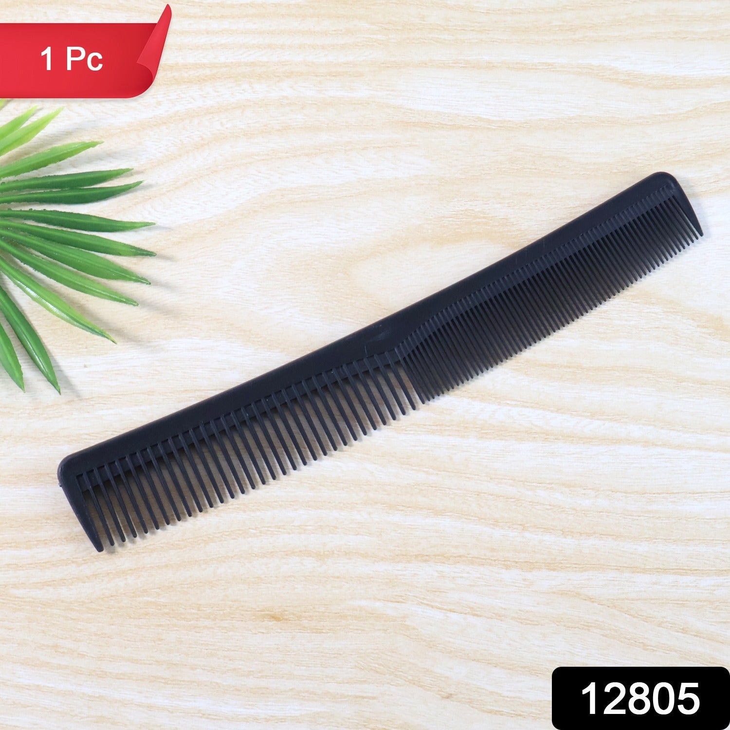 Ergonomic Dual-Tooth Styling Comb with wide and fine teeth to detangle and smooth hair.