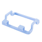 Kitchen cabinet door with the plastic garbage bag rack holder mounted.
