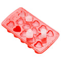 Heart shape ice cube tray in multicolor, ready to make fun ice for drinks.
