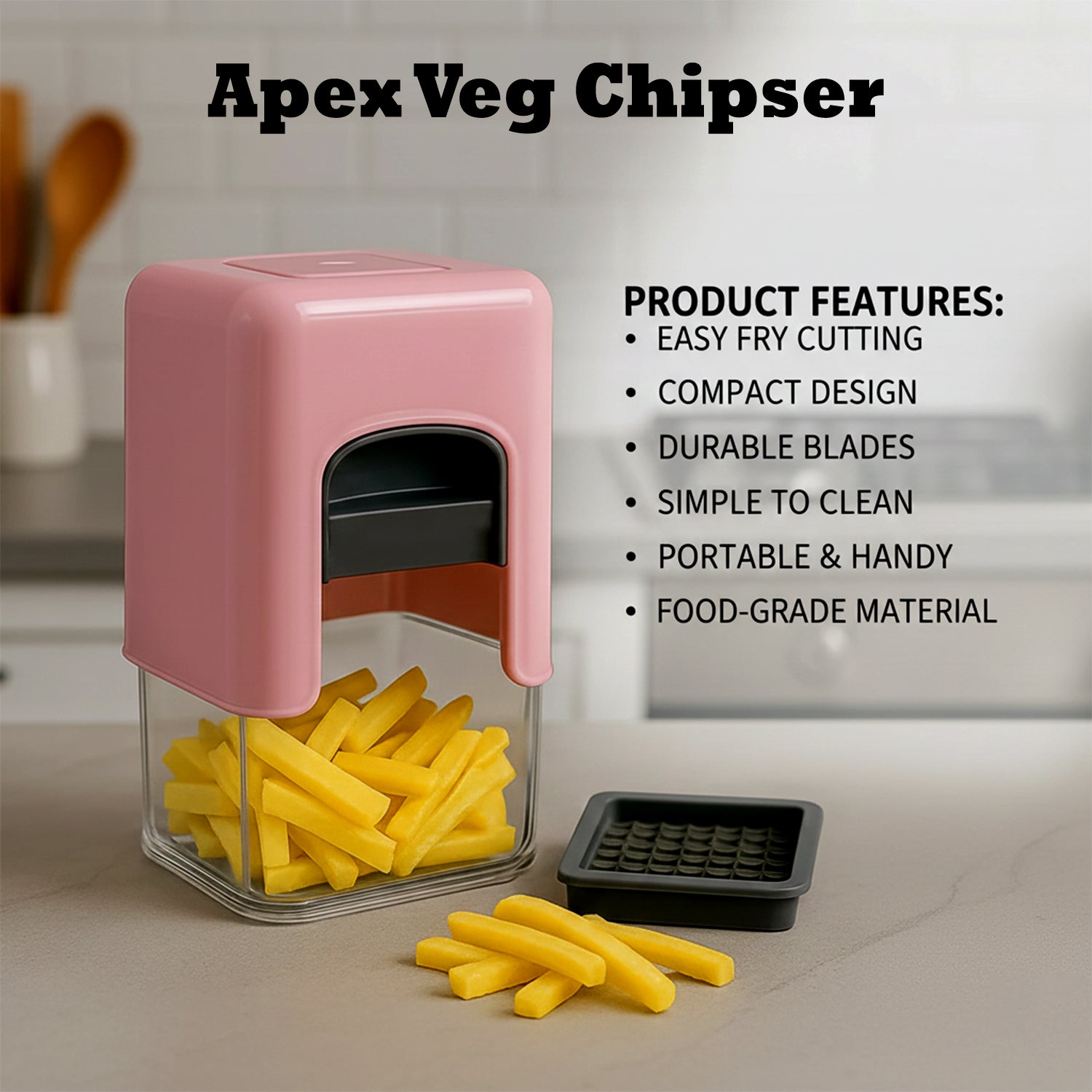 Potato chipser and vegetable chopper box packaging by Apex