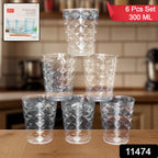 Apex brand unbreakable plastic pyramid glass in 300 ML capacity