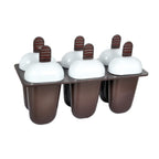Close-up of a single ice candy mold, highlighting the convenient drip guard.