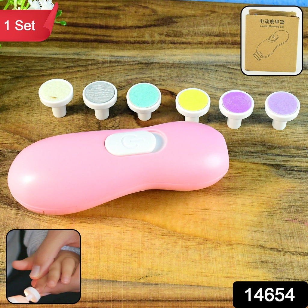 Baby nail trimmer and manicure set showing gentle filing heads for baby nail care