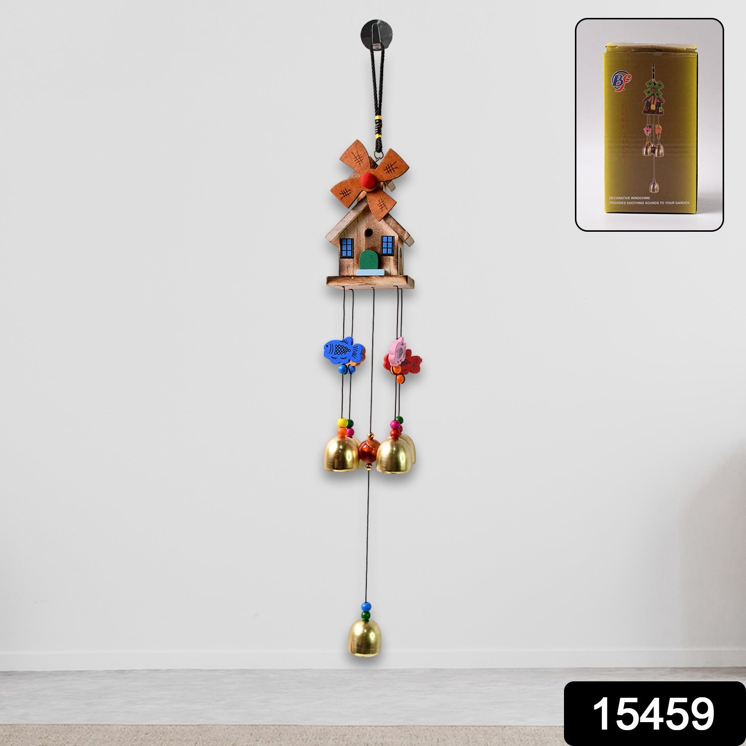 Colourful dragonfly wind chime outdoor hanging decor for patio