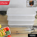 Konvex 3-piece plastic lunch box set with secure lids, perfect for meal prep.