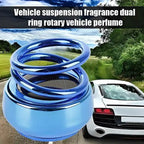 Modern car perfume diffuser powered by solar energy, shown from an angled view.
