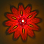 Overhead view of the 12-piece Diwali candle holders in various hues.