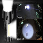 Bright LED emergency light torch in action.