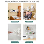 Compact elephant wall shelf organizing essentials in a kitchen.