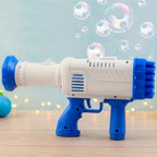 Ergonomic handle and trigger design of the bubble gun for easy use.
