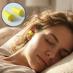 Soft foam noise reduction ear plugs removed from case