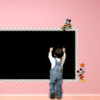 Detailed design of the blackboard wall sticker, showing its versatility.
