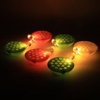 Warm glowing LED lotus lamps ideal for home and temple festive décor