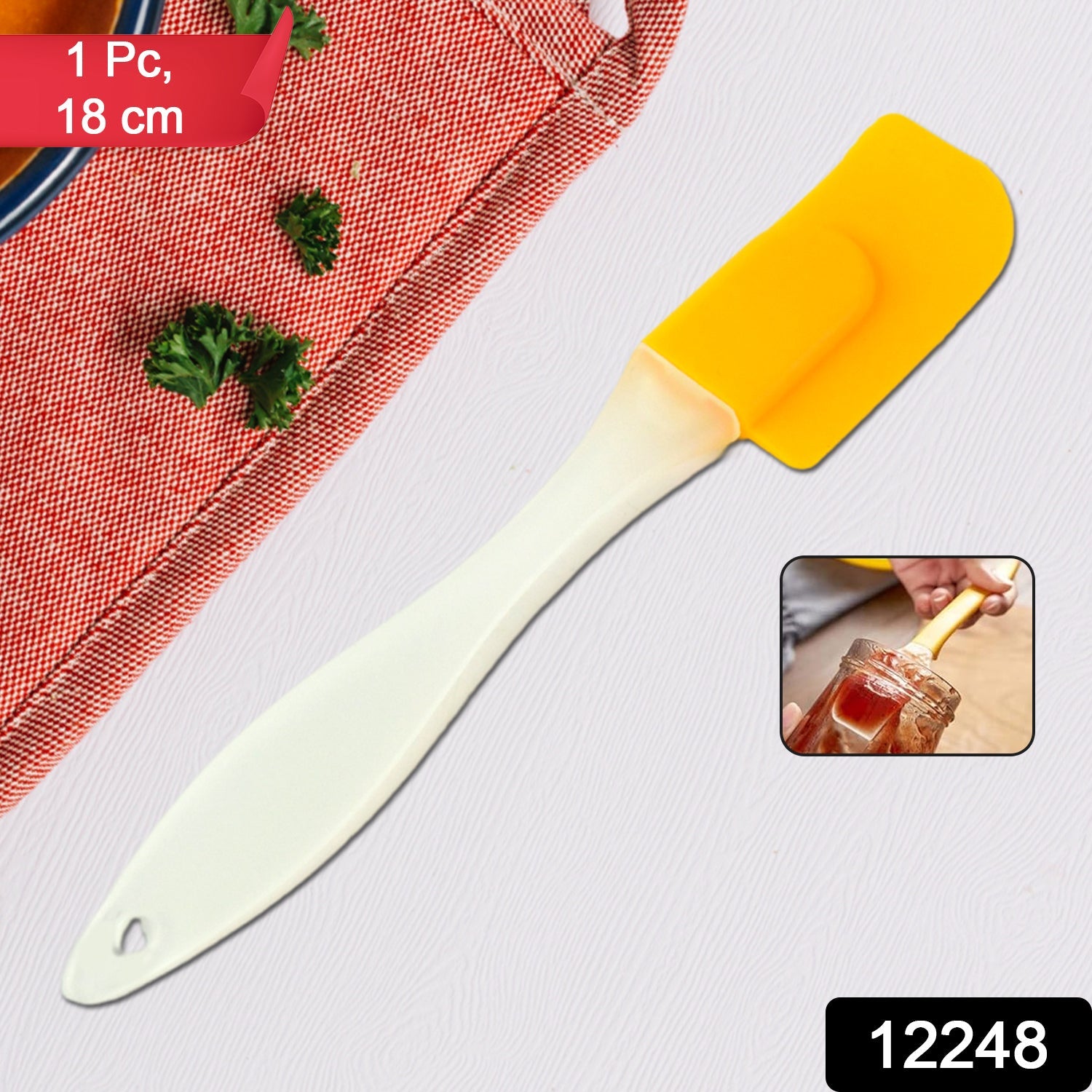 Bake & Dwell 18 cm silicone cooking spatula heat resistant for kitchen use