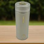 Sleek stainless steel vacuum insulated flask with a secure cap, ideal for daily hydration.