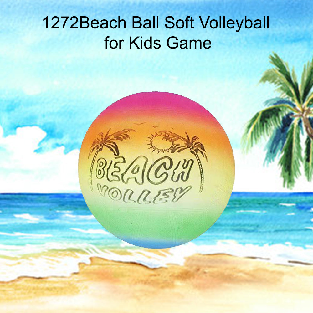 Close-up of the durable PVC Kids Beach Ball, ready for inflation.