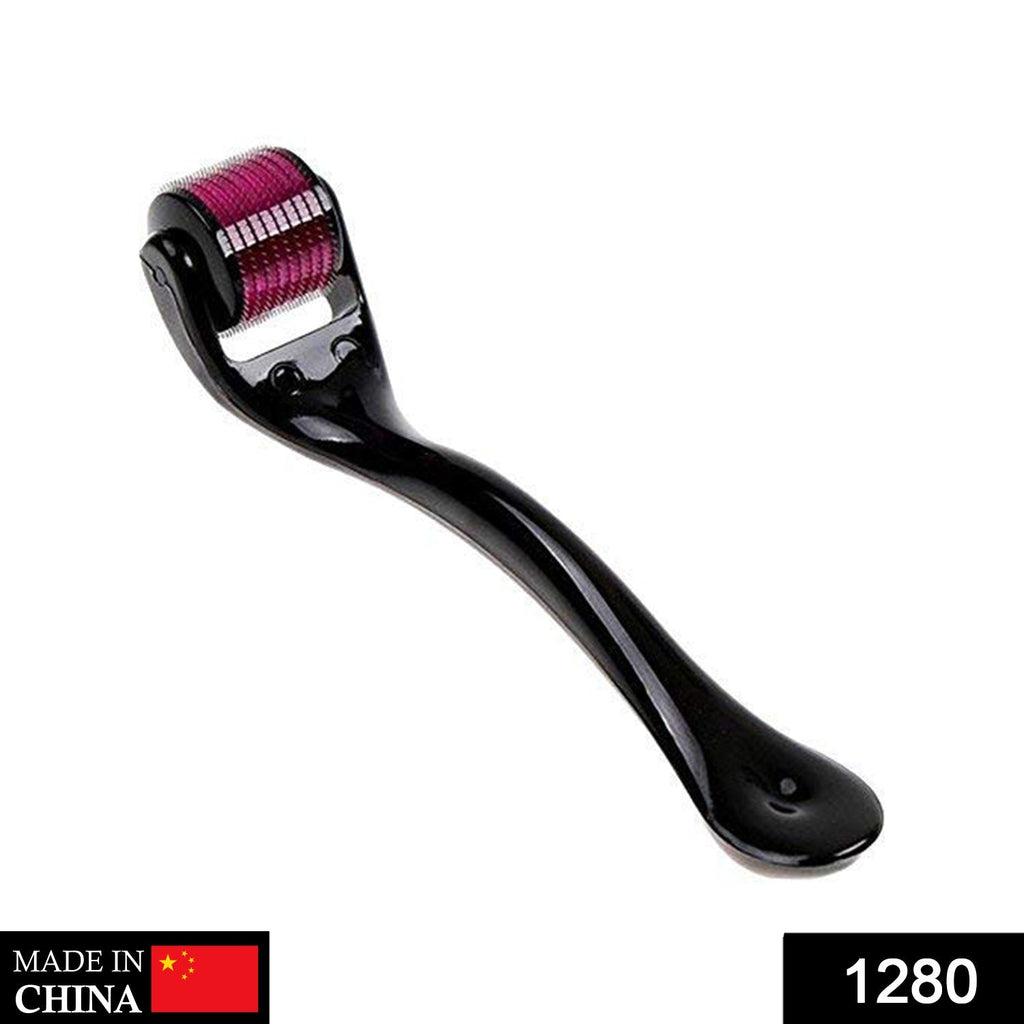 Ergonomic derma roller for home use, promoting scar removal and skin vitality.