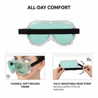 Technic Eye Safety Goggles, showing comfortable fit and wide field of vision.