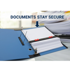 Filora A4 file folder securely holding important papers and documents.