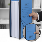 Open A4 file folder showcasing its ample capacity for multiple documents.