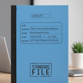 Filora A4 plastic file folder with a clear clip, perfect for organizing documents.
