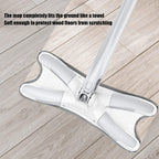 Close-up of a super-absorbent microfiber mop pad, ideal for picking up dirt.